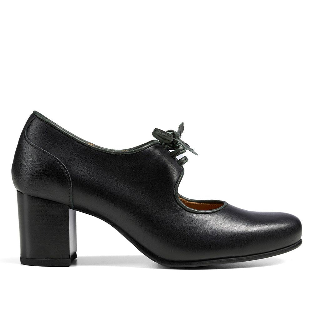 SASSI Rindnappa Pumps  schwarz/grün
