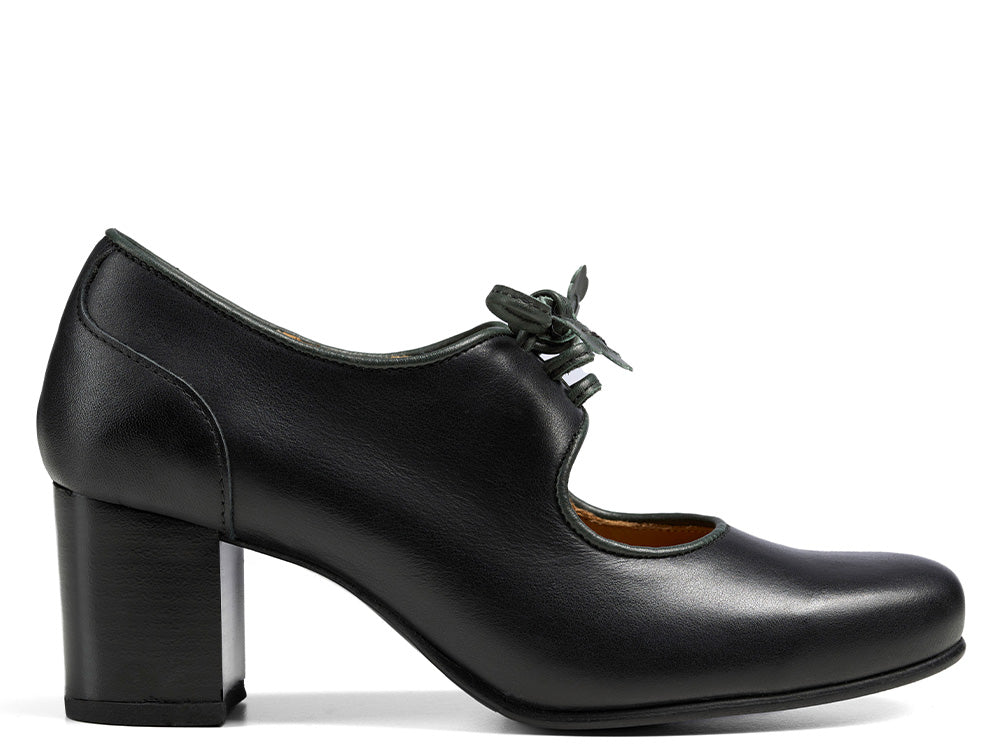 SASSI Rindnappa Pumps  schwarz/grün