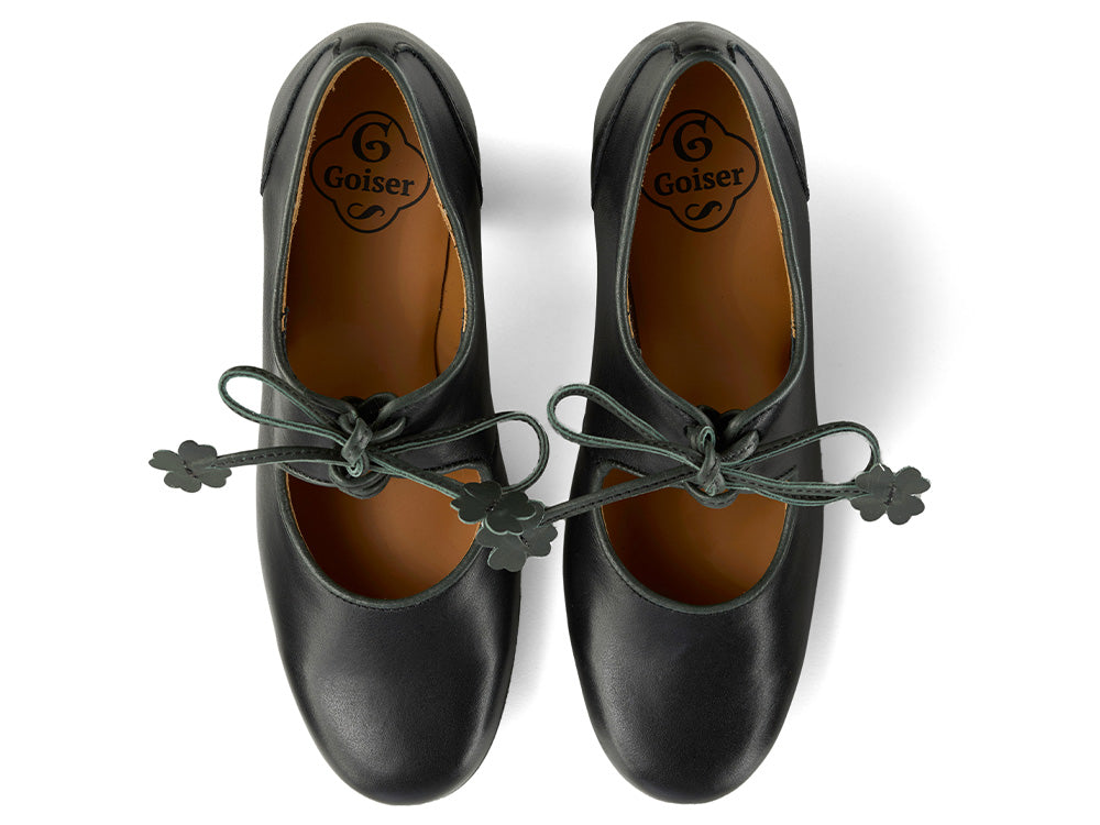 SASSI Rindnappa Pumps  schwarz/grün
