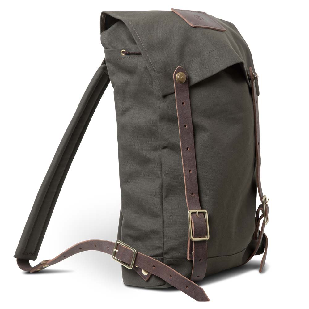 Canvas Rucksack mit Laptopfach  oliv