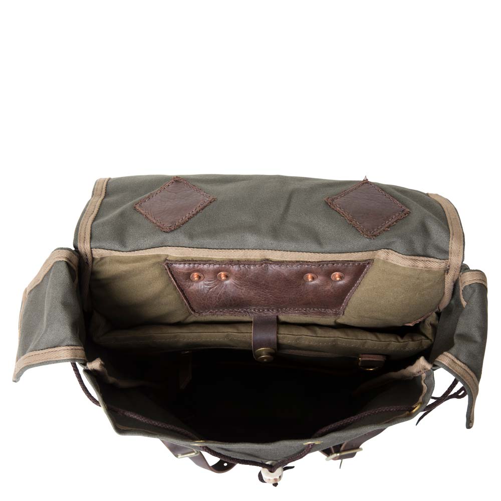 Canvas Rucksack mit Laptopfach  oliv