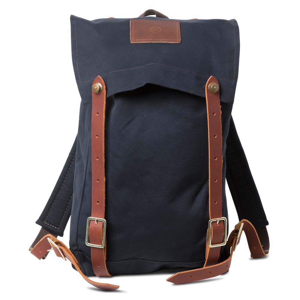 Canvas Rucksack mit Laptopfach  schwarz