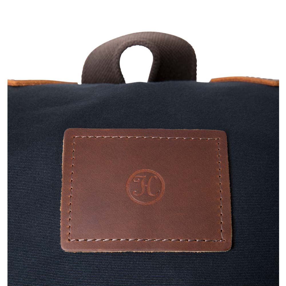 Canvas Rucksack mit Laptopfach  schwarz