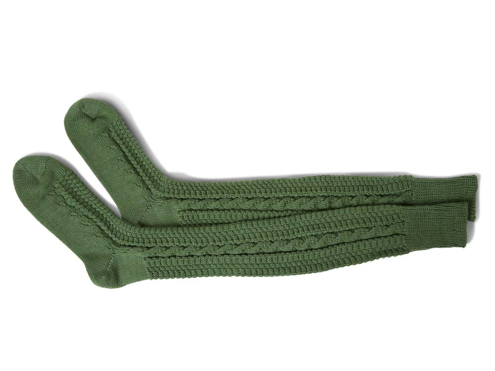 GOISER Kniebundstrumpf 2 Zöpfe  grün
