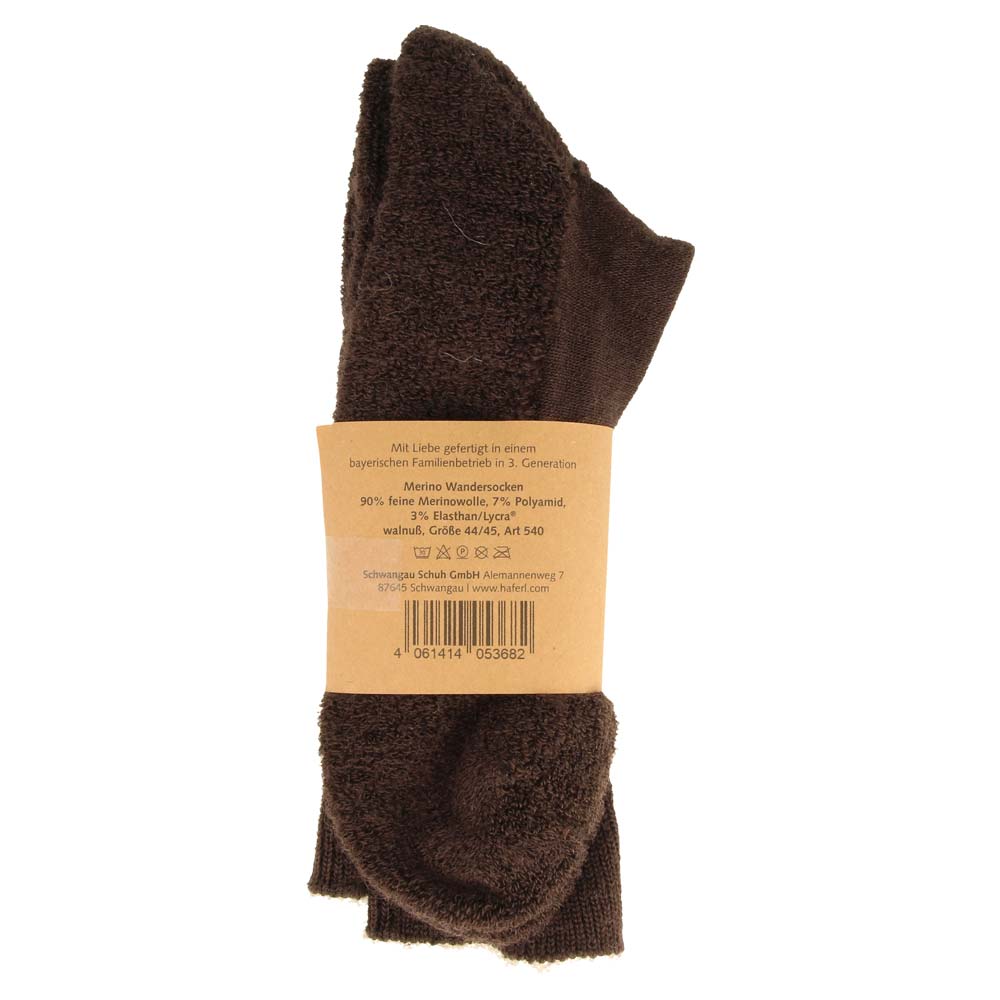 SCHUHWERK Wandersocken Merino  walnuß
