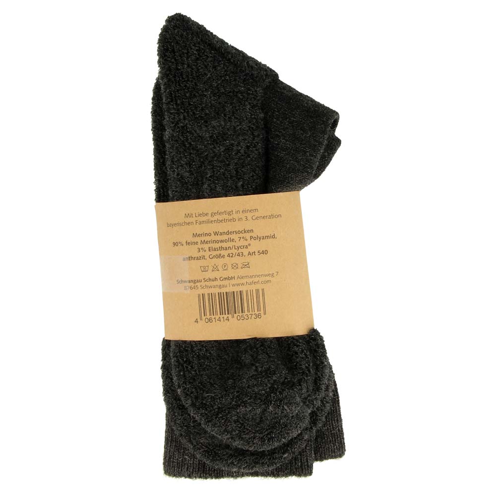 SCHUHWERK Wandersocken Merino  anthrazit