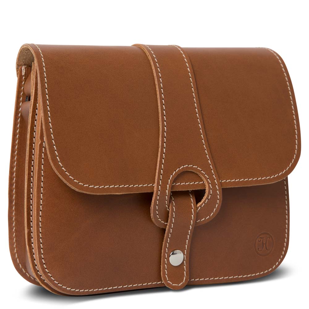 MIA Crossbody Tasche Rindleder vegetabil  caramel