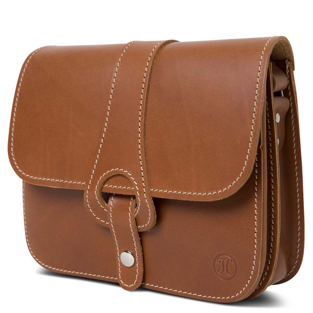 MIA Crossbody Tasche Rindleder vegetabil  caramel