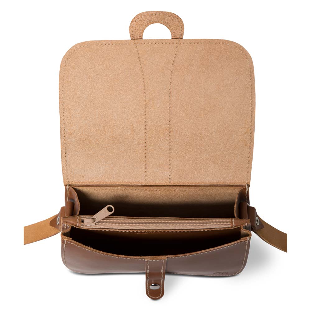 MIA Crossbody Tasche Rindleder vegetabil  caramel