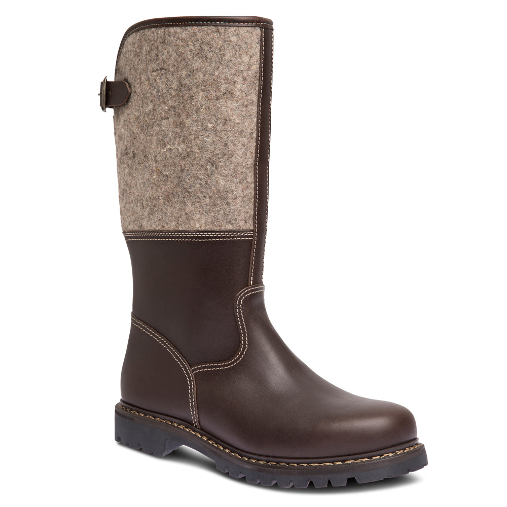 SALOBER Lammfell / braungraumeliert